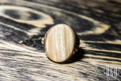 Деревянное кольцо "Крем-брюле" (Кап липы и Платан)