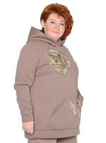 Толстовка из футера с начесом Бабочки