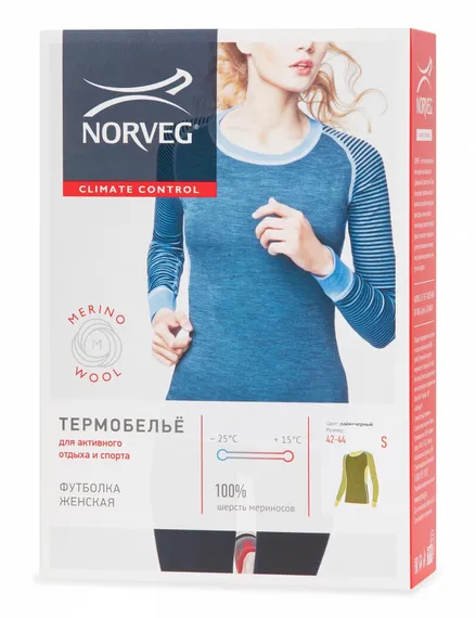Термобелье женское футболка Norveg  с длинным рукавом  (14CCW1RL)