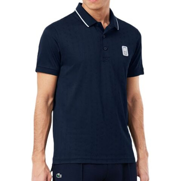 Мужское теннисное поло Lacoste Ultra Dry Heritage Tennis - navy blue