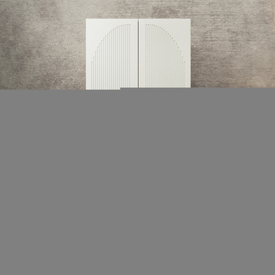 Шкаф Агератум МДФ двухсекционный Лайн керамика (0,27) А10032 матовая - Дуб Сонома 3025  120*60*260