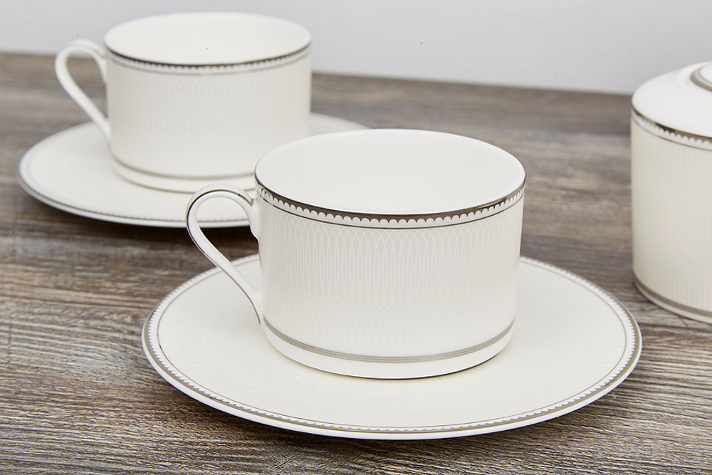 Чайный сервиз 14 предметов на 6 персон Anna Lafarg Emily Жемчуг