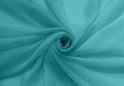 Ткань Шифон, 120гр/м.п., 150 см, голубая лагуна