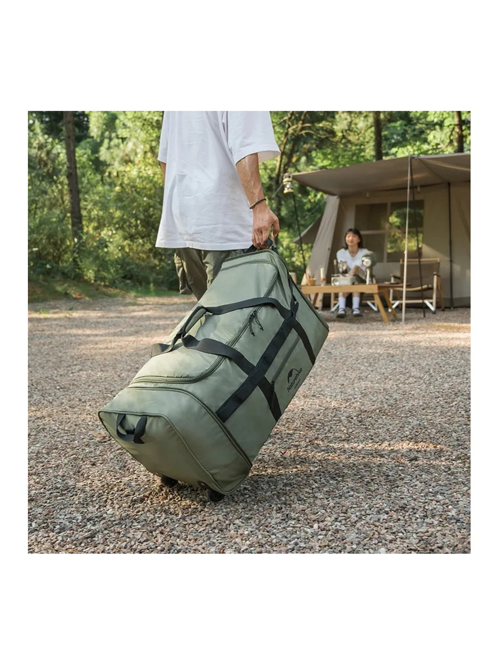 Сумка-тележка Naturehike NH21LX003 XS03 складная туристическая зелёный