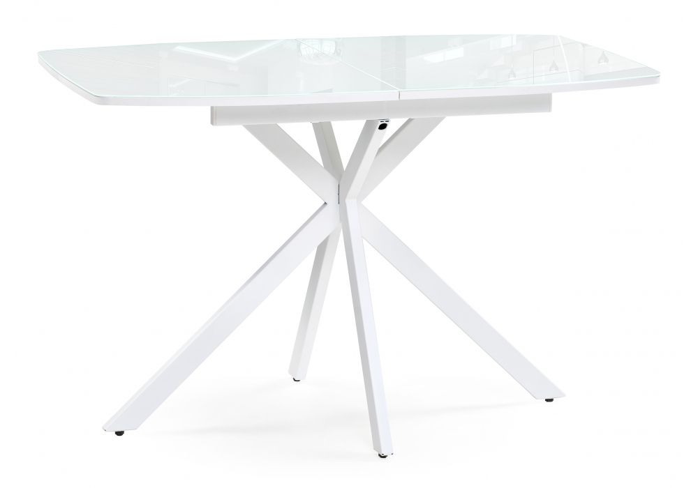 Стеклянный стол Тамаса 120(150)х70х76 белый