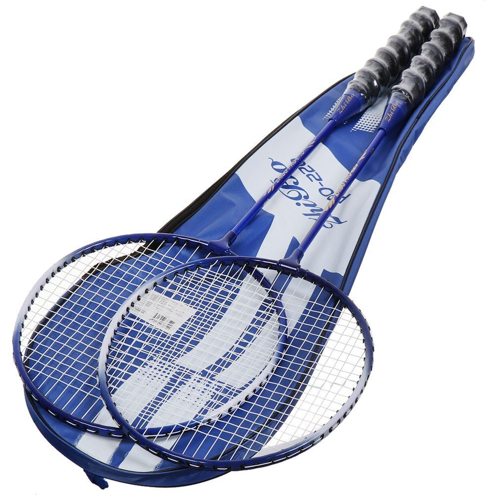 Ракетки для бадминтона 2 шт, 63х19 см, чехол, чер, Y9-302