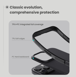 Чехол противоударный от Nillkin c поддержкой зарядки MagSafe для iPhone 16 Pro, серия Super Frosted Shield Pro Magnetic Case