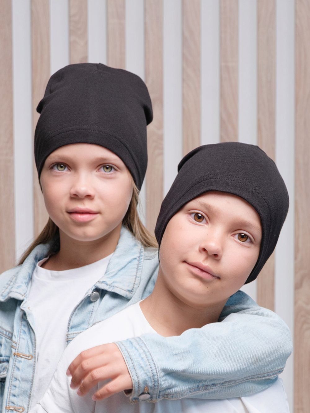 Шапка трикотажная однослойная (Черный) ЛАЙТ