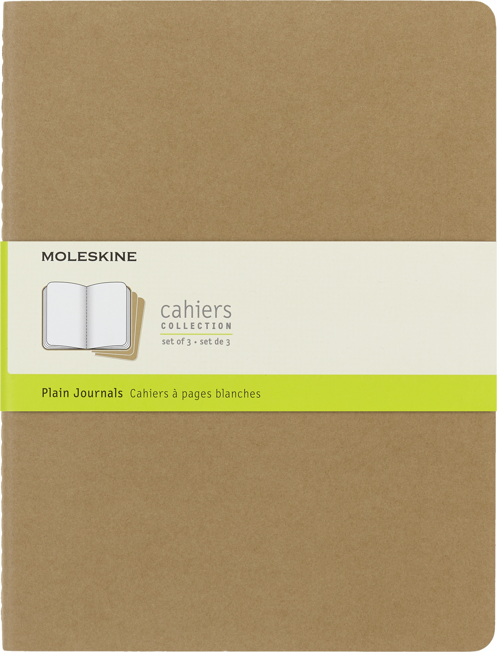 Блокнот Moleskine Cahier Journal (QP423) 19х25см обложка картон 120стр. без линовки, бежевый (3шт)