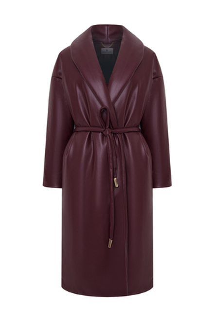 Пальто из экокожи