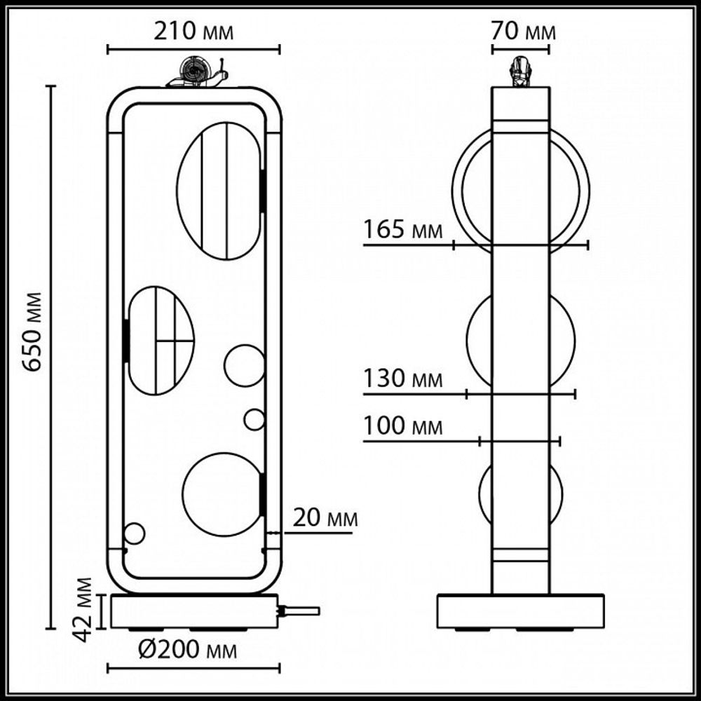 Наземный низкий светильник Odeon Light NATURE 5434/3FB