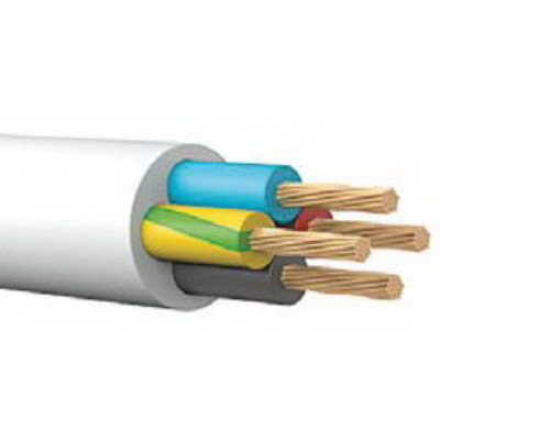 Провод бытовой ПВС 4х2,5 белый ГОСТ (бухта 10) (кратно 10)