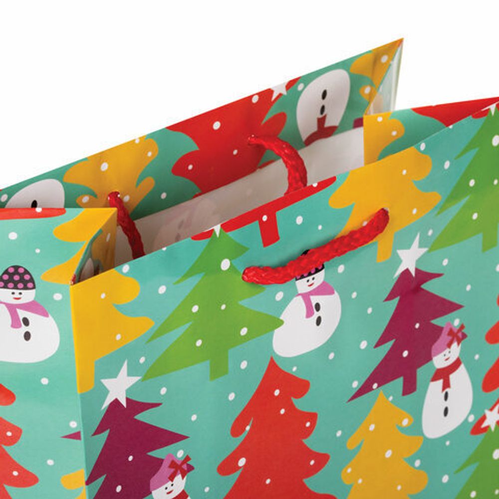 Пакет подарочный новогодний 17,8x9,8x22,9 см, ЗОЛОТАЯ СКАЗКА "Краски зимы", ламинированный, 606562