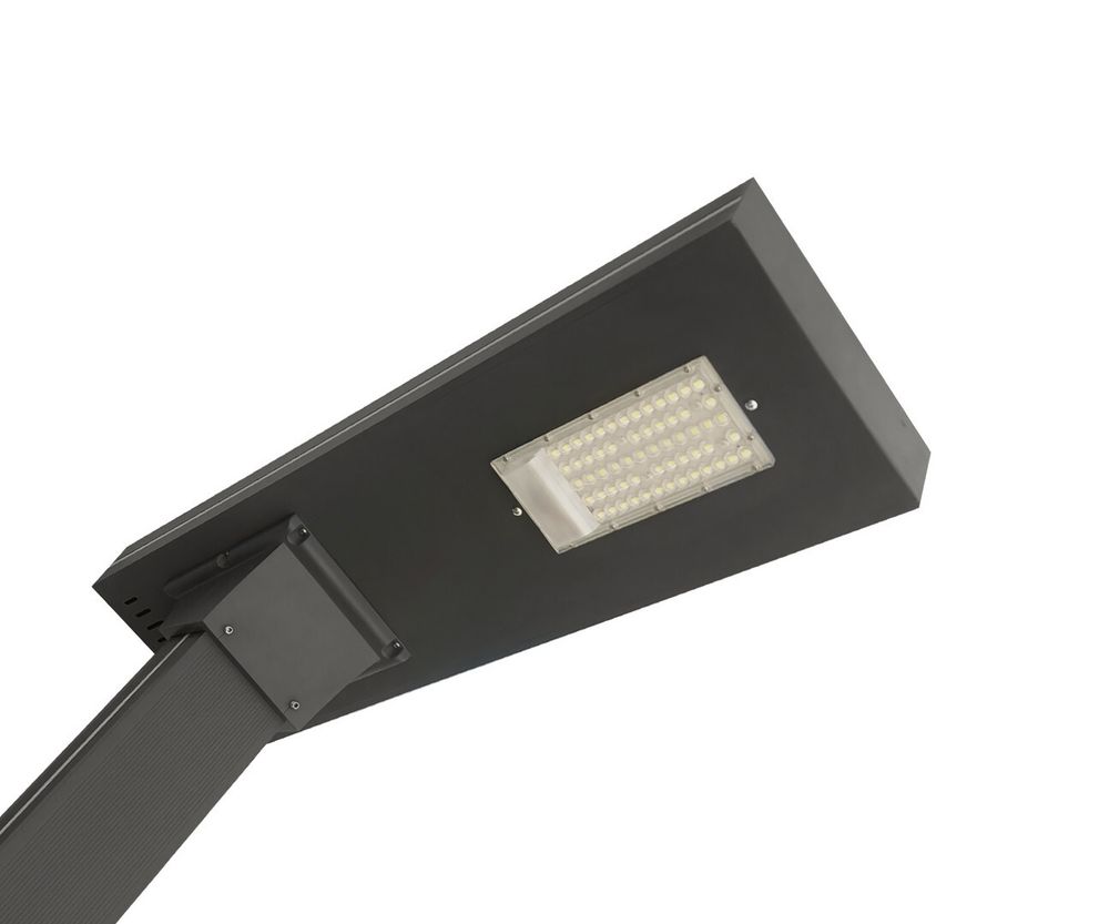 Светильник уличный Джон серый с солнечной батареей w13*8,5 h300 Led 36W (6000K) Декоративная подсветка зеленая. С пультом ДУ. Комплект состоит из 2х коробок