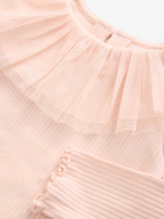 Лонгслив с воротником для девочки Next B22-705, Персиковый