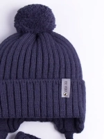 Шапка осенняя детская на завязках и снуд