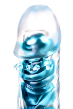 Классический вибратор TOYFA Trio Vibe голубого цвета - 18 см. (Цвет: голубой)