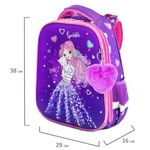 Ранец BRAUBERG PREMIUM, 2 отделения, с брелком, "Shining girl", 38х29х16 см, 270592