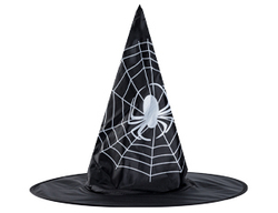 Шляпа ведьмы Паук на паутине черная 38сm