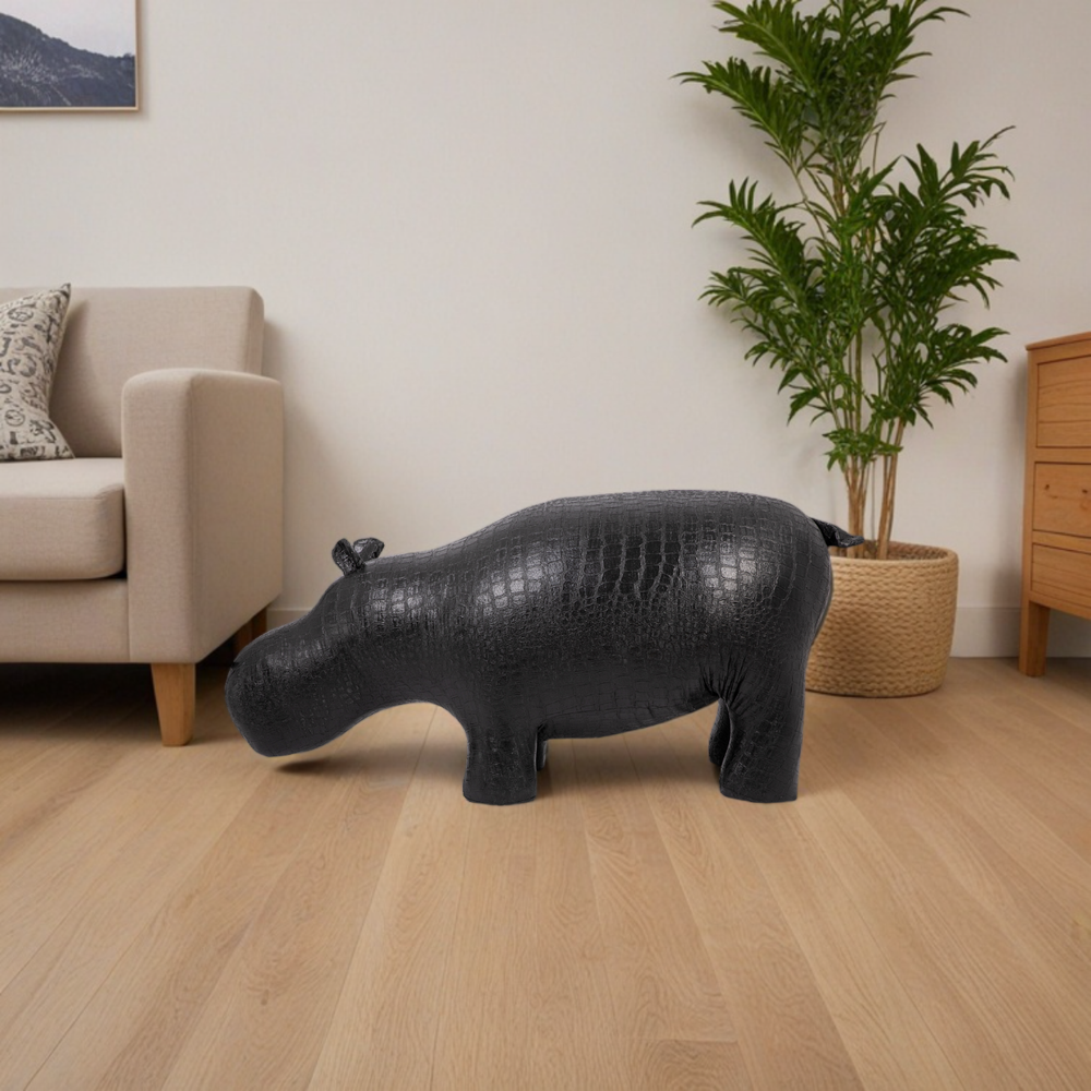 Банкетка Пуф Бегемот Черный большой