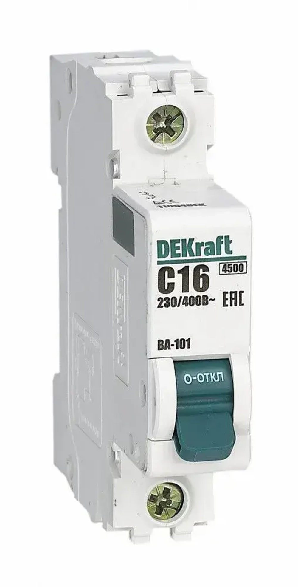 Авт. выкл. DEKraft 1Р 16А х-ка C ВА-101 4,5кА, 11054DEK