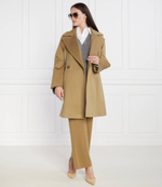 Хлопковое пальто Weekend MaxMara - коричневый(501608336)