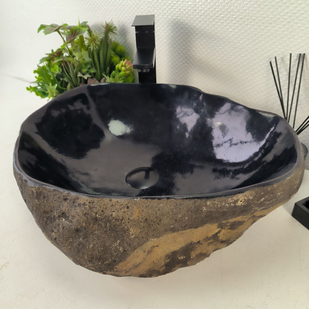 Раковина из речного камня RS-65056 51*43*15 0862