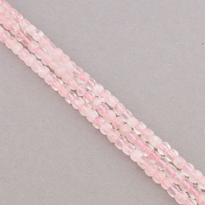 Нитка Розовый кварц 39 см. (Без замка) - Розовая
