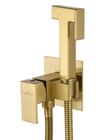 Смеситель с гигиеническим душем встраиваемый WONZON & WOGHAND, Брашированное золото (WW-88829903-BG)