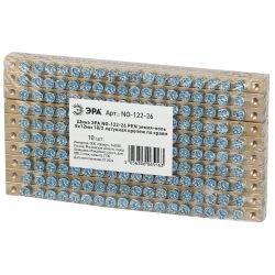 Шина ЭРА NO-122-26 PEN земля-ноль 8х12мм 18/2 латунная крепеж по краям | Шины N, PE, PEN