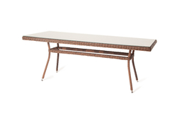 "Латте" плетеный стол из искусственного ротанга 160х90см, цвет коричневый