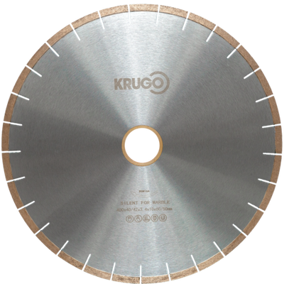 Диск алмазный сегментный по мрамору, бесшумный KRUGO 400x40/42x3,4x60x10mm, BSM16A