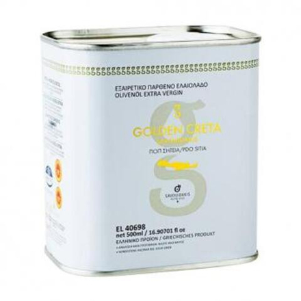 Оливковое масло EXTRA VIRGIN OLIVE OIL OLIVE OIL PDO SITIA "GOLDEN CRETA" 500мл, ж/б, Греция
