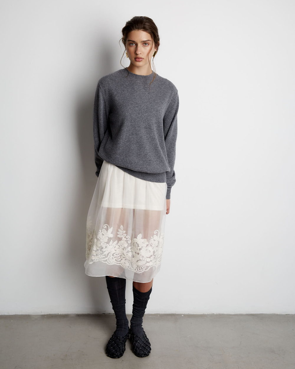 Гольфы из мериносовой шерсти темно-серый