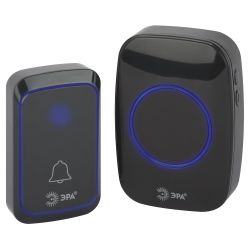 Звонок дверной ЭРА C88 беспроводной черный 38 мелодий | Электрозвонки беспроводные