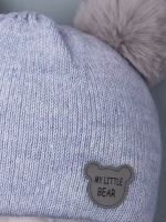 Шапка детская зимняя вязаная с ушками