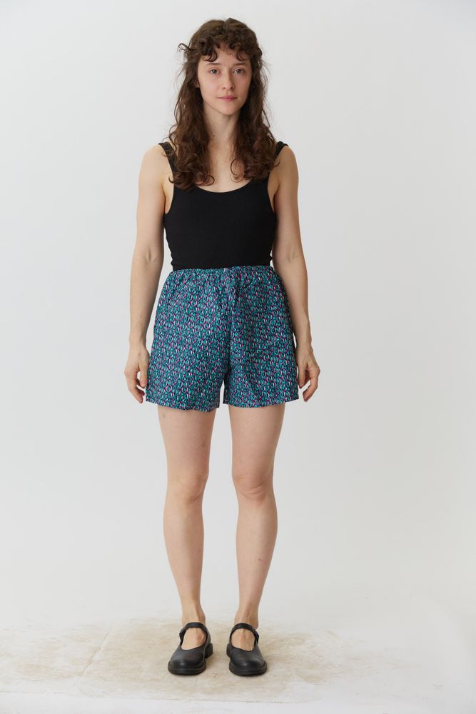 Семейные трусы черные в мелкий цветочек