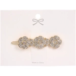 Зажим для волос 1шт на блистере «БИСКВИТ», клевер, цвет золото, 6*1.5см