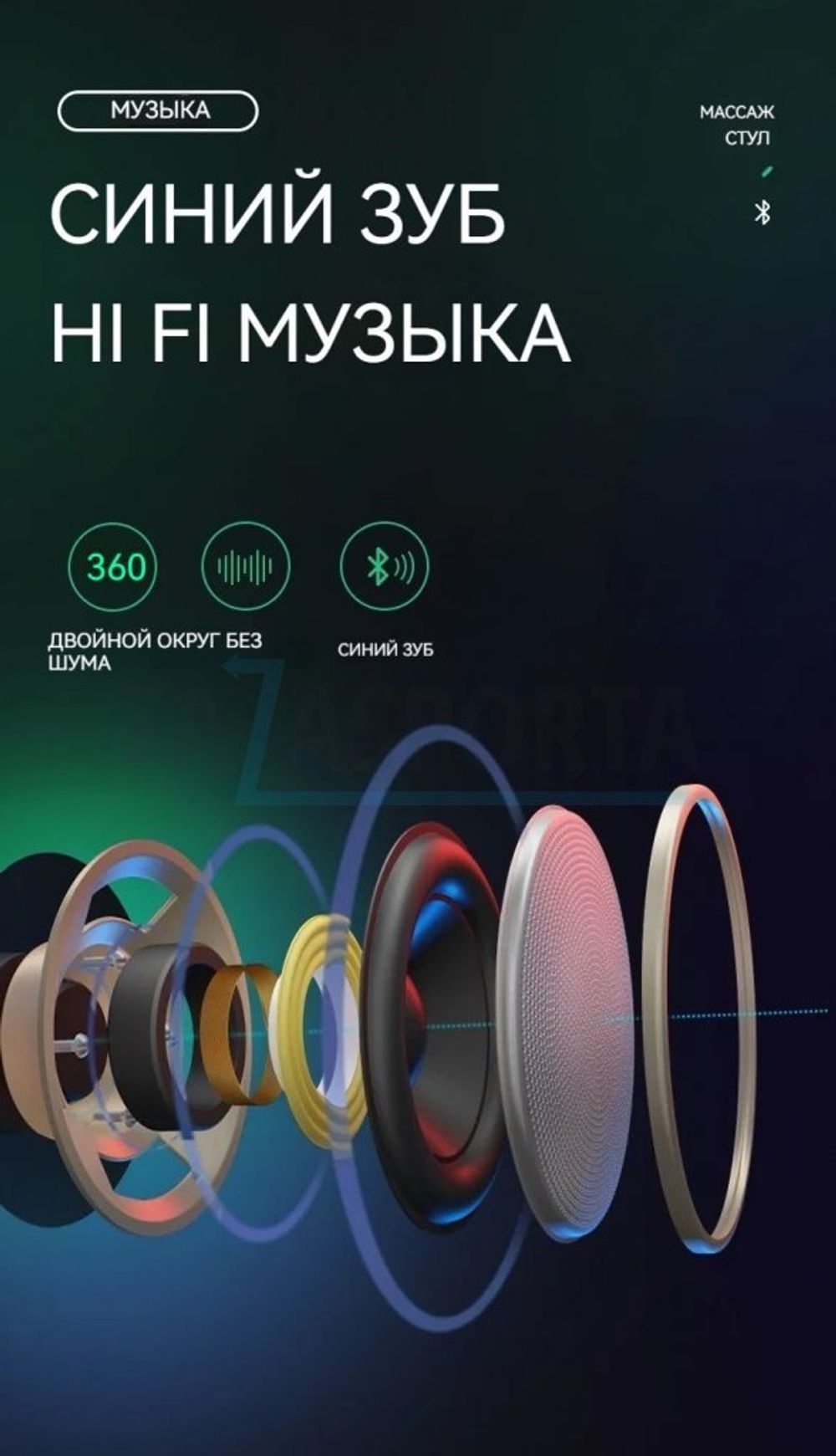 Массажное кресло UKLife Black