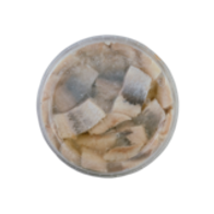 Сельдь атлантическая филе-кусочки малосоленая в масле, 470 г