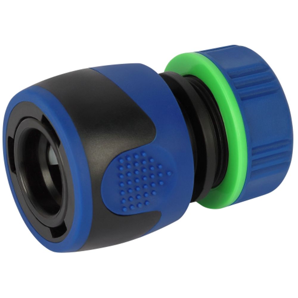 Коннектор GREEN APPLE GAP-C1202 для шланга с аквастопом 12 мм 1/2 дюйма пластик TPR | Аксессуары для полива Green Apple