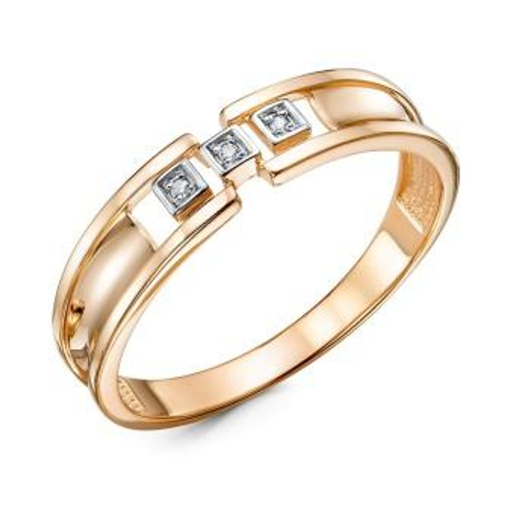 Кольцо из золота с фианитами