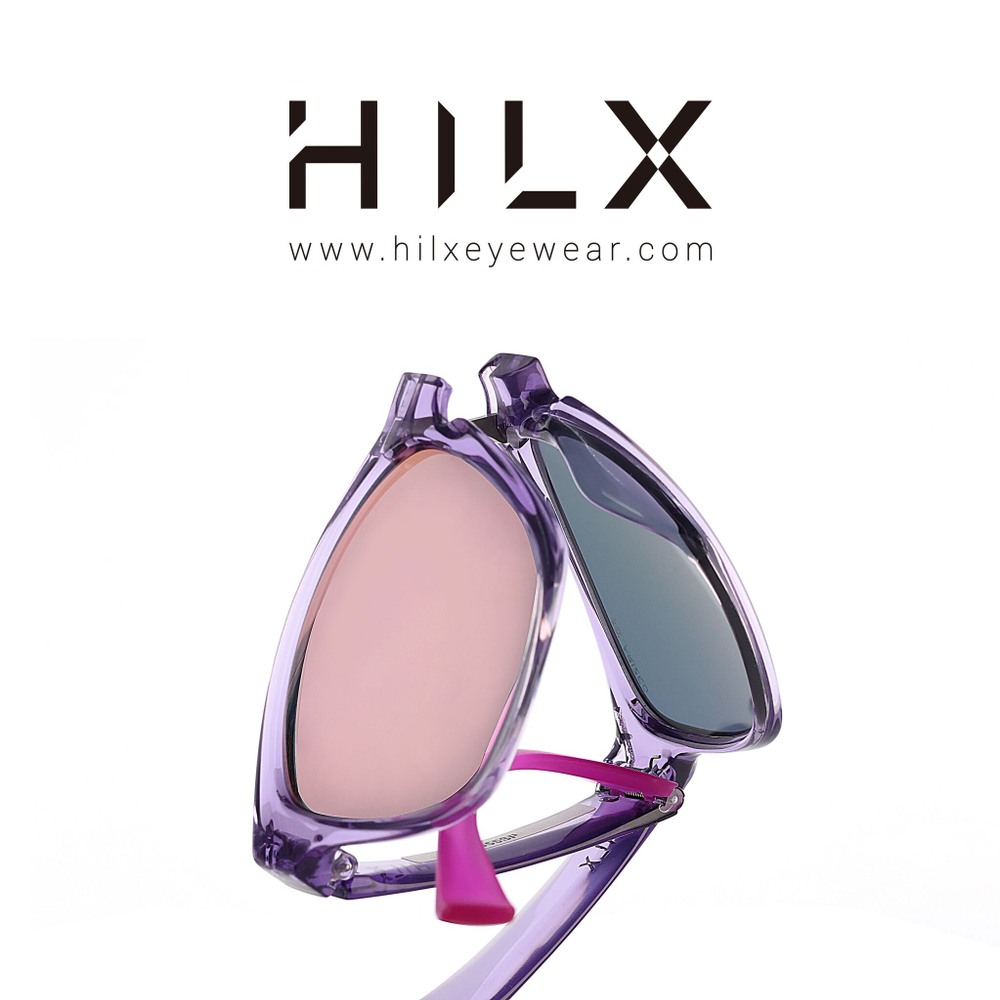 Спортивные очки HILX Unfold Shiny Crystal Purple / Purple Polarized Lens