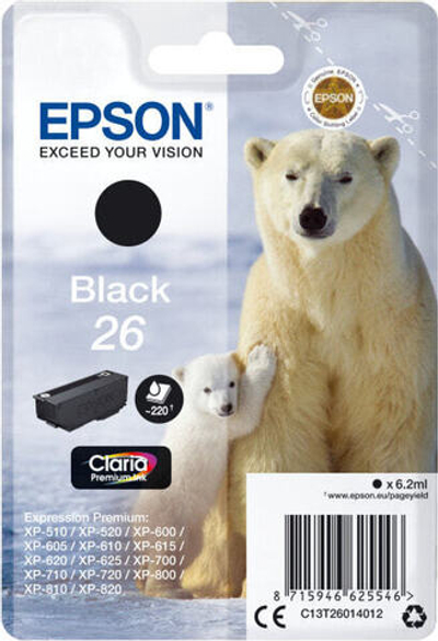 Epson Polar bear C13T26014022 струйный картридж Подлинный Черный 1 шт