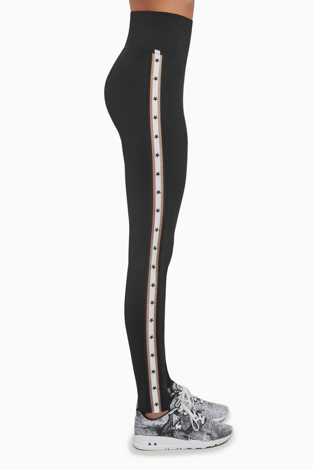 Леггинсы черные для фитнеса Stars