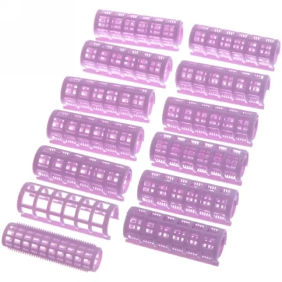 Бигуди пластмассовые с зажимом 12шт, цвет микс, d=20мм