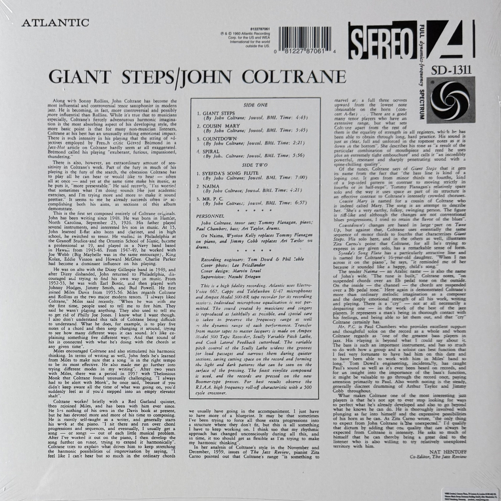 Виниловая пластинка John Coltrane ‎– Giant Steps LP