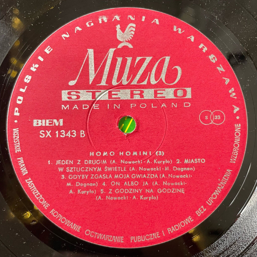 Винтажная виниловая пластинка LP Homo Homini 3 (Польша 1976)