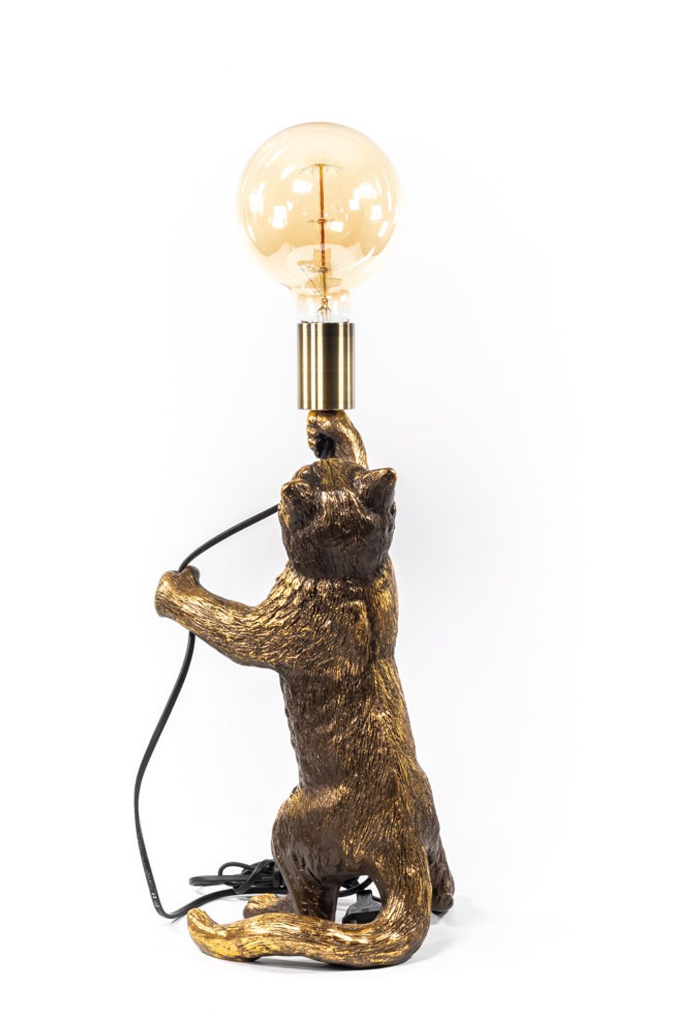 Настольная лампа Кот Эдисон Бронза