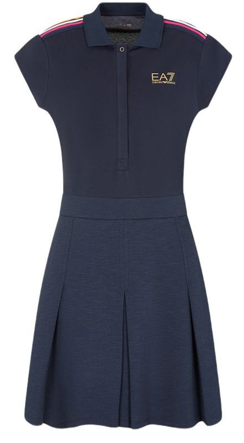 Теннисное платье EA7 Woman Jersey Dress - navy blue